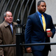 William Porter (right), one of six Baltimore City police officers charged in connection with the death of Freddie Gray, walks to a Baltimore courthouse with his attorney Joseph Murtha on Nov. 30, 2015, for jury selection in his trial, for which a judge declared a mistrial Dec. 16, 2015.
Rob Carr/Getty Images